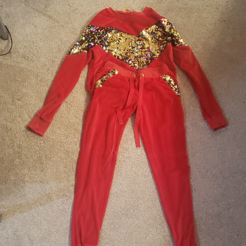 Sequins Sparkly Jogger Set - image 1
